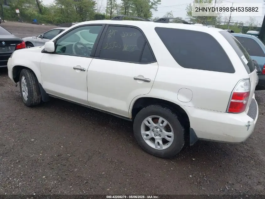 2005 Acura Mdx VIN: 2HNYD18985H535882 Lot: 42208279