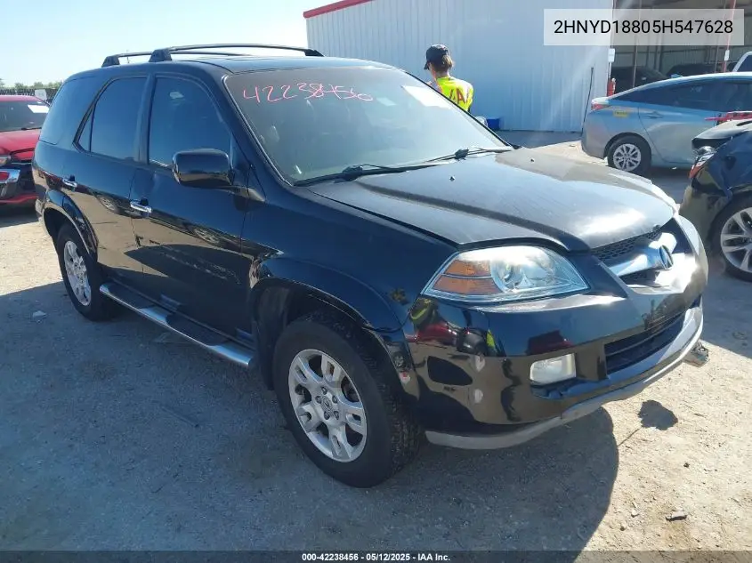 2005 Acura Mdx VIN: 2HNYD18805H547628 Lot: 42238456