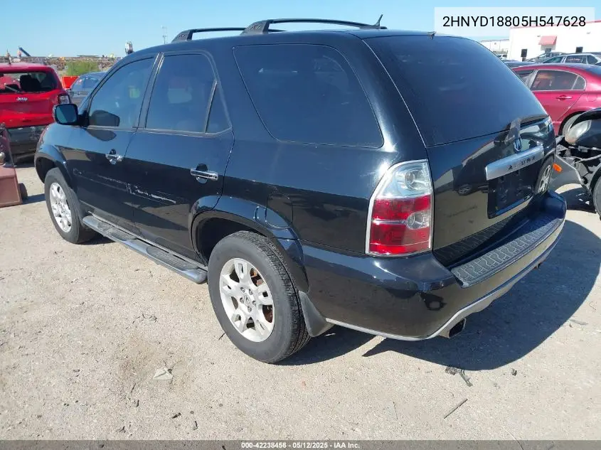 2005 Acura Mdx VIN: 2HNYD18805H547628 Lot: 42238456