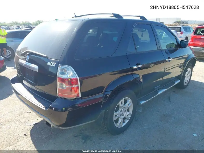 2005 Acura Mdx VIN: 2HNYD18805H547628 Lot: 42238456