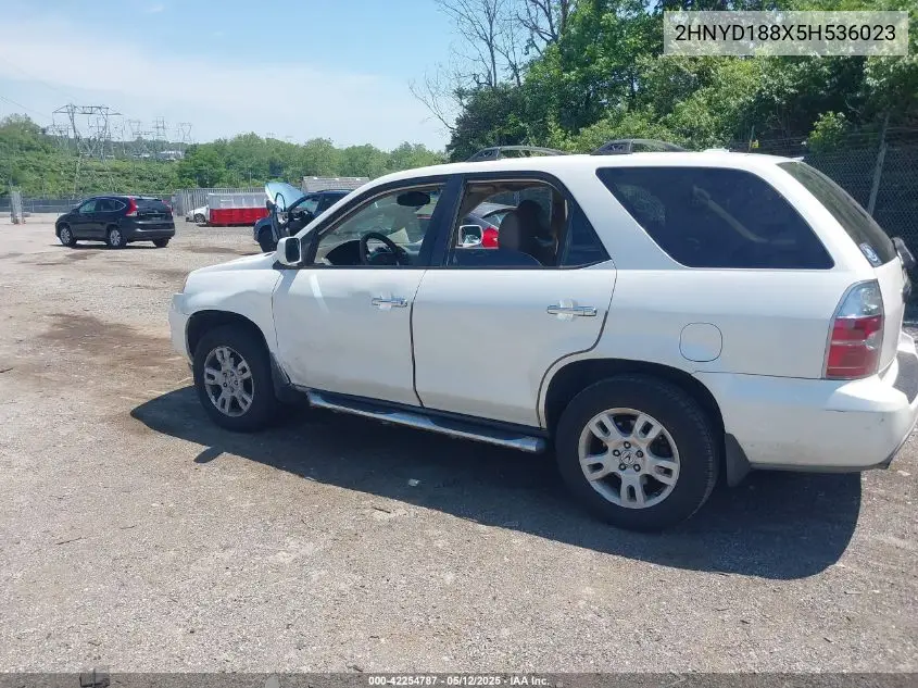 2005 Acura Mdx VIN: 2HNYD188X5H536023 Lot: 42254787