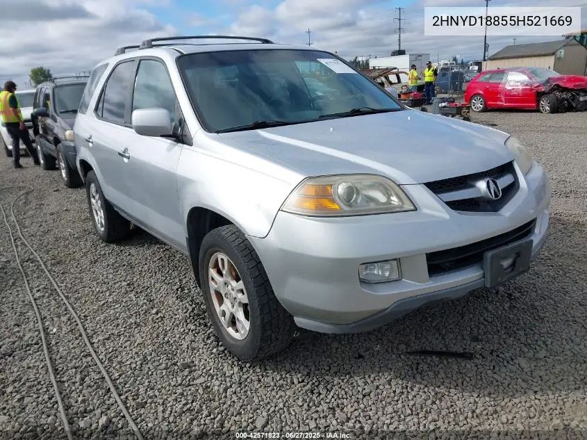 2005 Acura Mdx VIN: 2HNYD18855H521669 Lot: 42571823