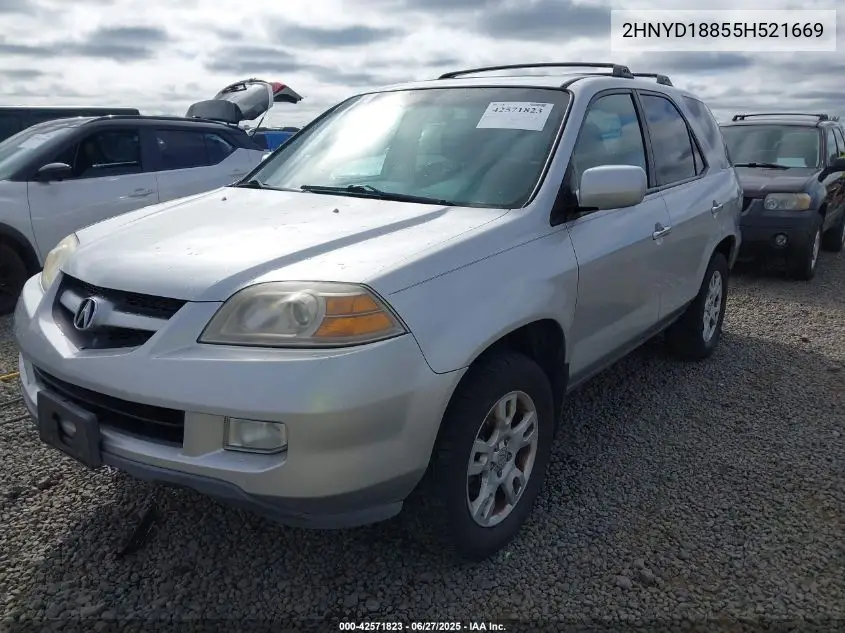 2005 Acura Mdx VIN: 2HNYD18855H521669 Lot: 42571823