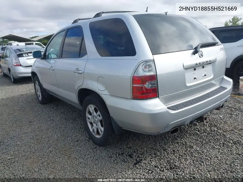 2005 Acura Mdx VIN: 2HNYD18855H521669 Lot: 42571823