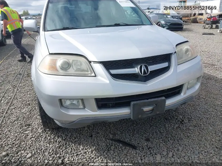 2005 Acura Mdx VIN: 2HNYD18855H521669 Lot: 42571823