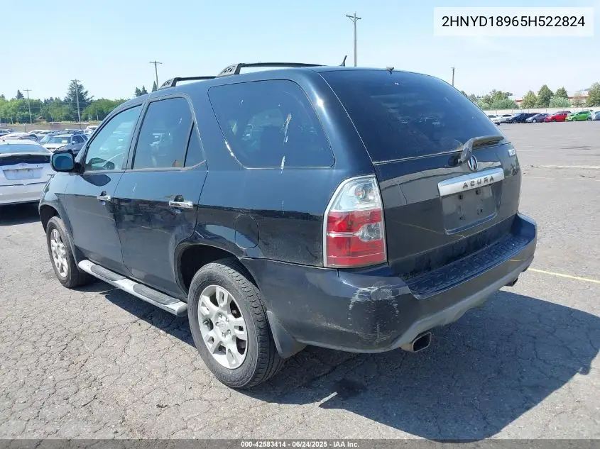 2005 Acura Mdx VIN: 2HNYD18965H522824 Lot: 42583414