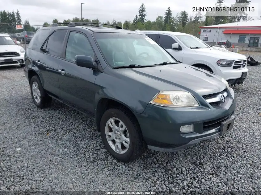 2005 Acura Mdx Touring VIN: 2HNYD18685H510115 Lot: 42597804