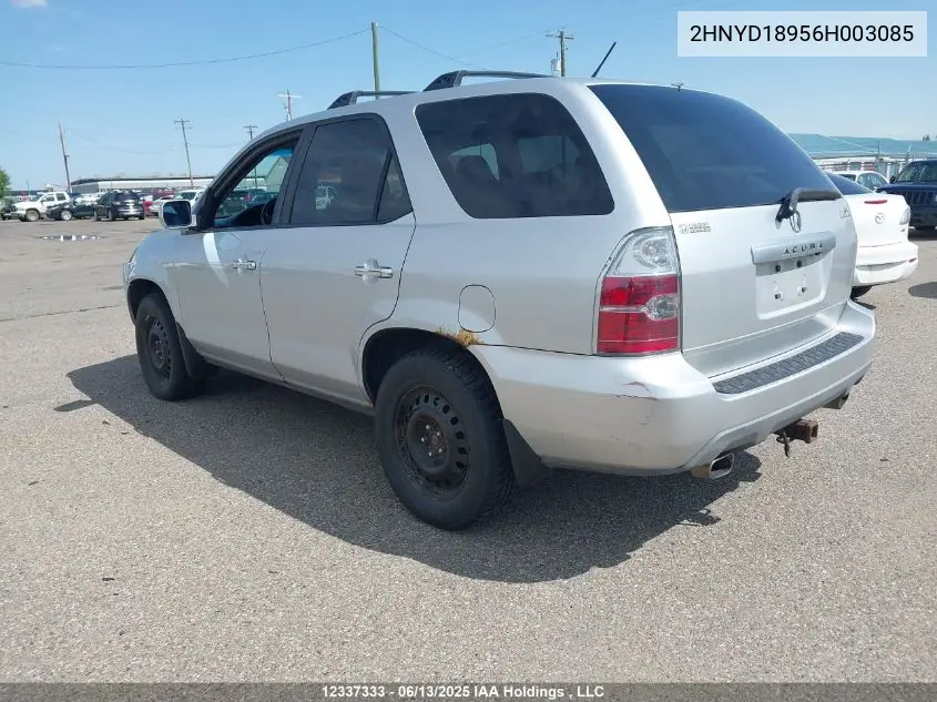 2006 Acura Mdx Touring VIN: 2HNYD18956H003085 Lot: 12337333