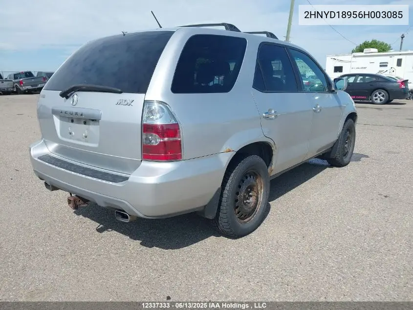 2006 Acura Mdx Touring VIN: 2HNYD18956H003085 Lot: 12337333