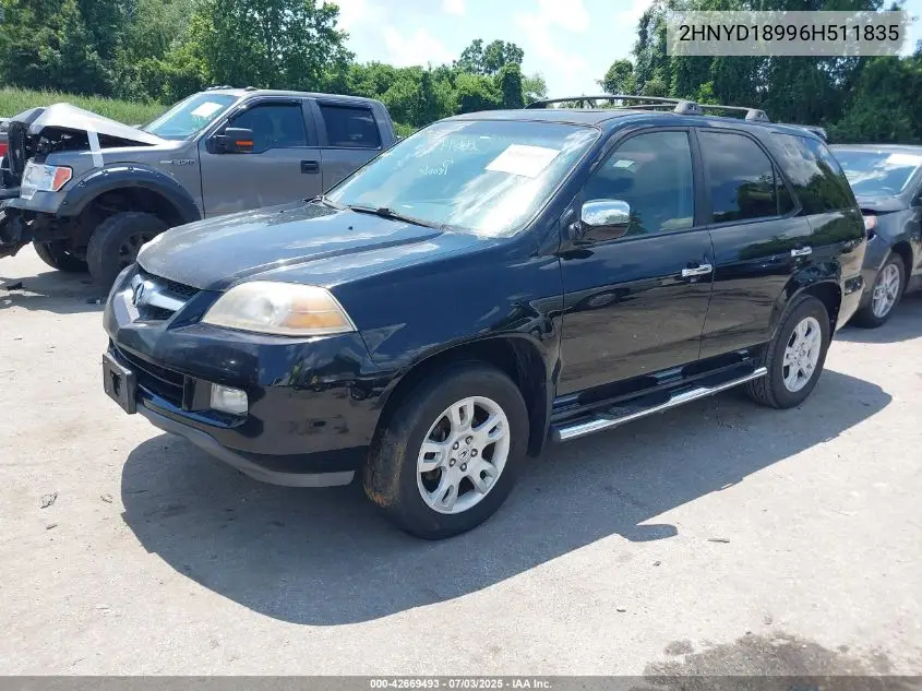 2006 Acura Mdx VIN: 2HNYD18996H511835 Lot: 42669493