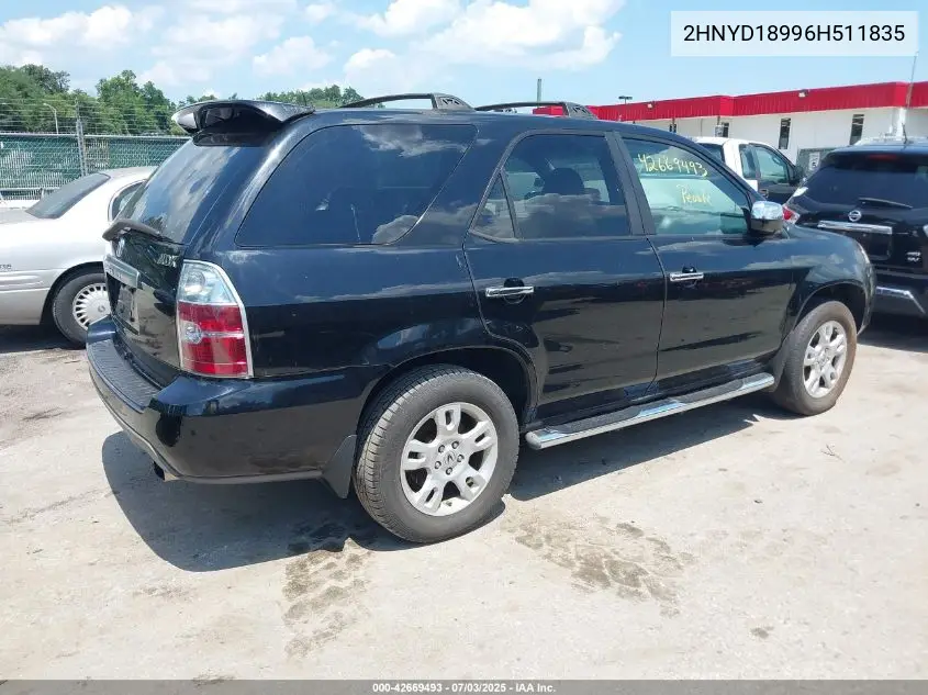 2006 Acura Mdx VIN: 2HNYD18996H511835 Lot: 42669493