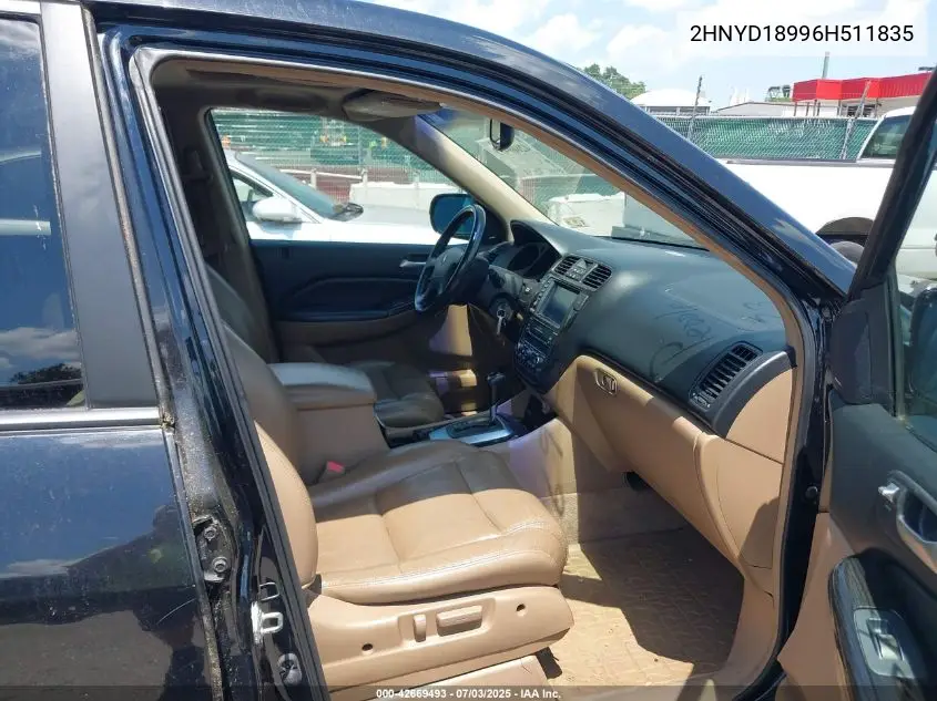 2006 Acura Mdx VIN: 2HNYD18996H511835 Lot: 42669493