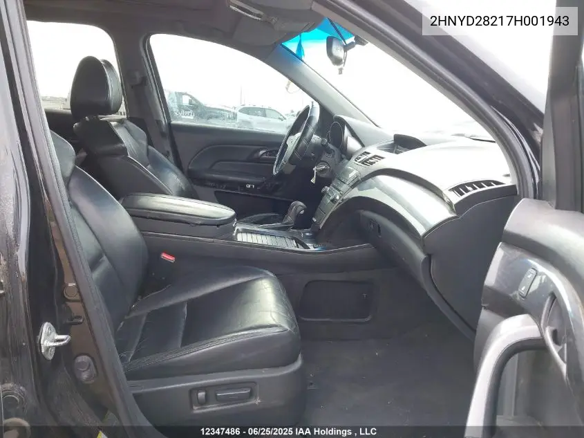 2007 Acura Mdx VIN: 2HNYD28217H001943 Lot: 12347486