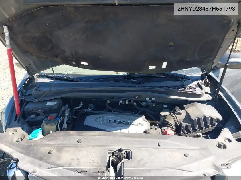 2007 Acura Mdx Technology Package VIN: 2HNYD28457H551793 Lot: 42599049