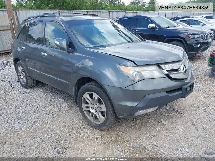 2007 Acura Mdx Technology Package VIN: 2HNYD28347H534359 Lot: 42613206