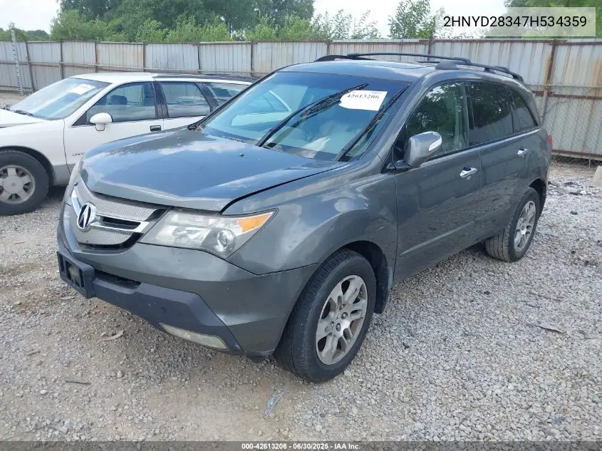 2007 Acura Mdx Technology Package VIN: 2HNYD28347H534359 Lot: 42613206