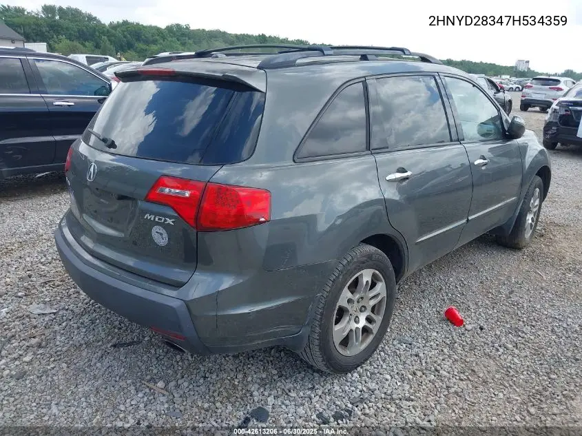 2007 Acura Mdx Technology Package VIN: 2HNYD28347H534359 Lot: 42613206
