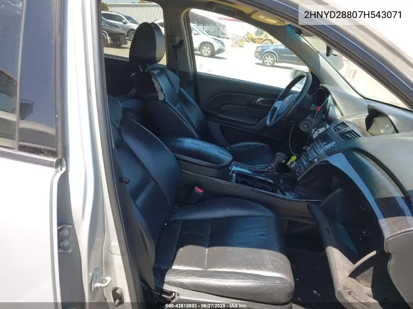 2007 Acura Mdx Sport Package VIN: 2HNYD28807H543071 Lot: 42618893