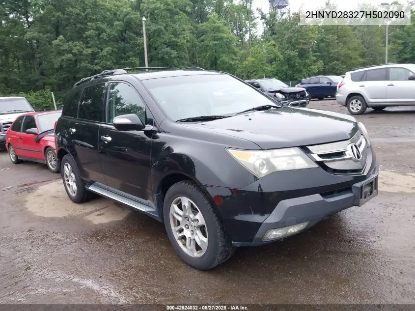 2007 Acura Mdx Technology Package VIN: 2HNYD28327H502090 Lot: 42624032