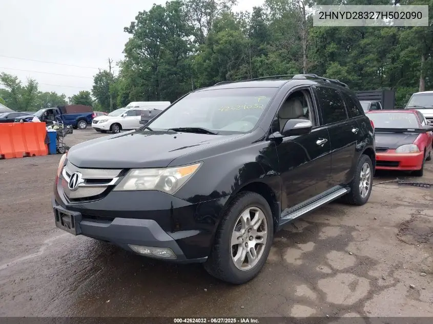 2007 Acura Mdx Technology Package VIN: 2HNYD28327H502090 Lot: 42624032