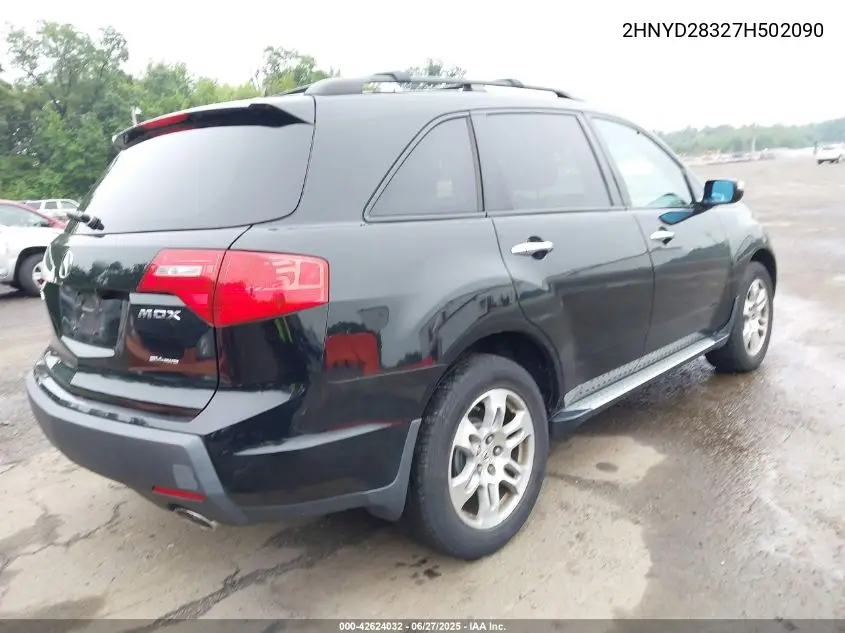 2007 Acura Mdx Technology Package VIN: 2HNYD28327H502090 Lot: 42624032