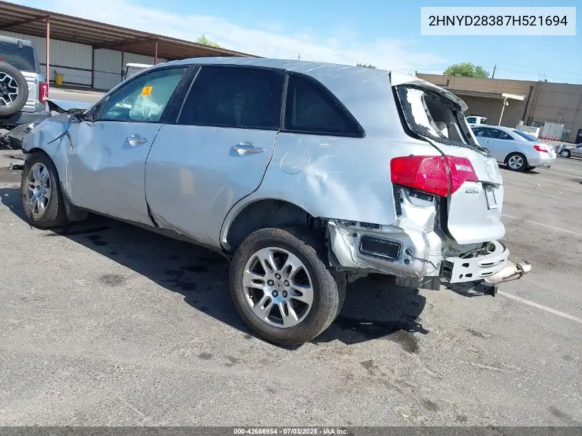 2007 Acura Mdx Technology Package VIN: 2HNYD28387H521694 Lot: 42666954