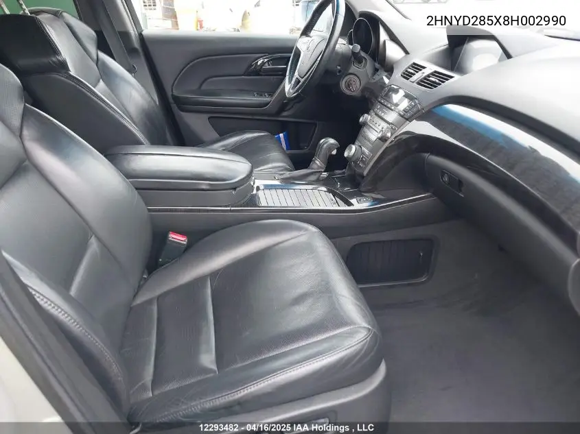 2008 Acura Mdx Technology Package VIN: 2HNYD285X8H002990 Lot: 12293482