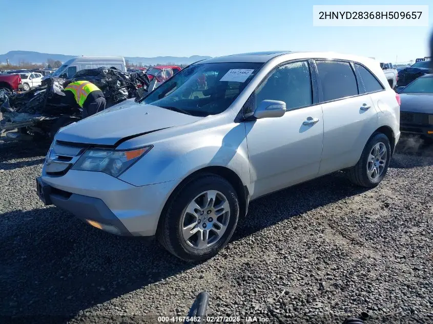 2008 Acura Mdx Technology Package VIN: 2HNYD28368H509657 Lot: 41675482