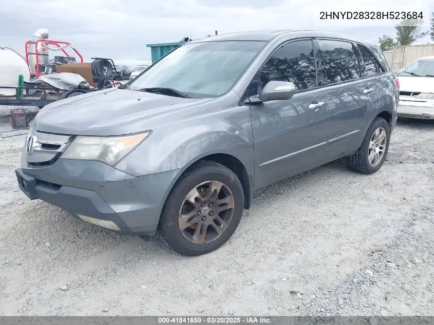2008 Acura Mdx Technology Package VIN: 2HNYD28328H523684 Lot: 41841650