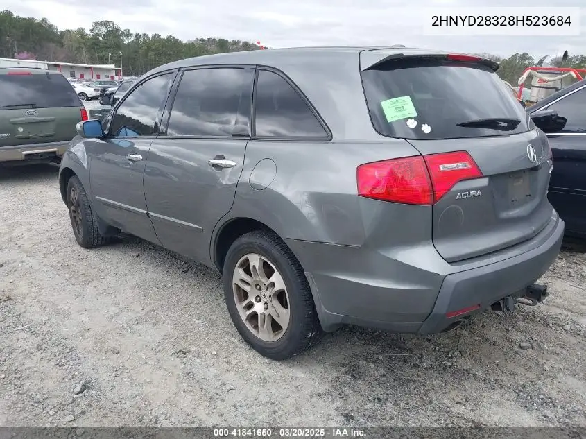 2008 Acura Mdx Technology Package VIN: 2HNYD28328H523684 Lot: 41841650