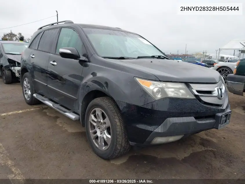 2008 Acura Mdx Technology Package VIN: 2HNYD28328H505444 Lot: 41891206