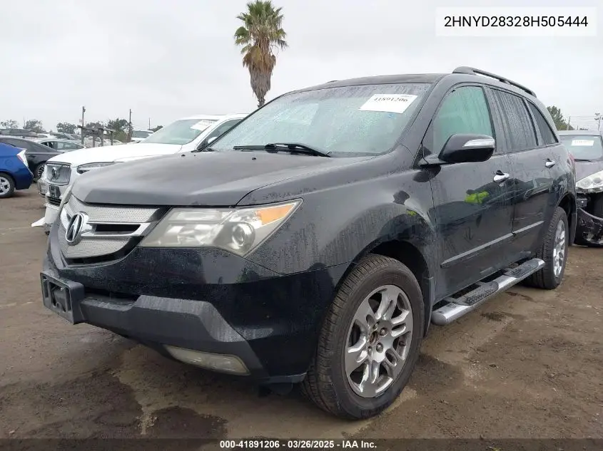 2008 Acura Mdx Technology Package VIN: 2HNYD28328H505444 Lot: 41891206