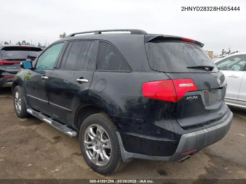 2008 Acura Mdx Technology Package VIN: 2HNYD28328H505444 Lot: 41891206