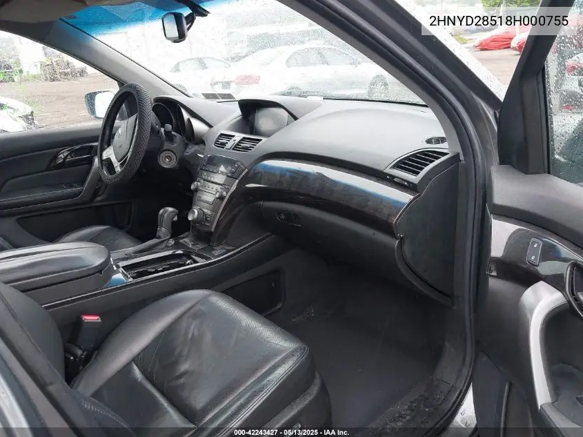 2008 Acura Mdx Sport Package VIN: 2HNYD28518H000755 Lot: 42243427