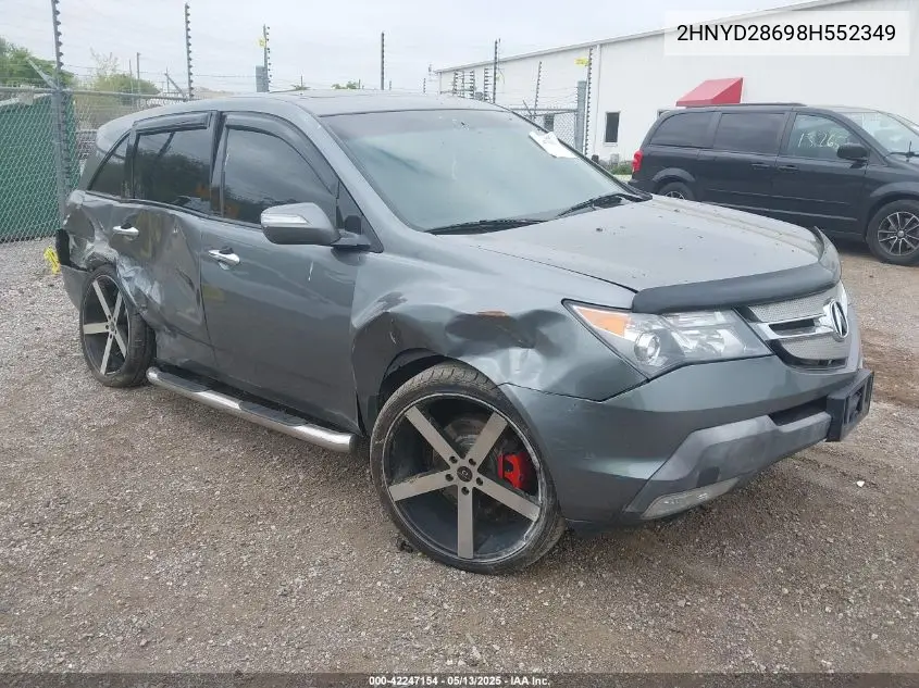 2008 Acura Mdx Technology Package VIN: 2HNYD28698H552349 Lot: 42247154