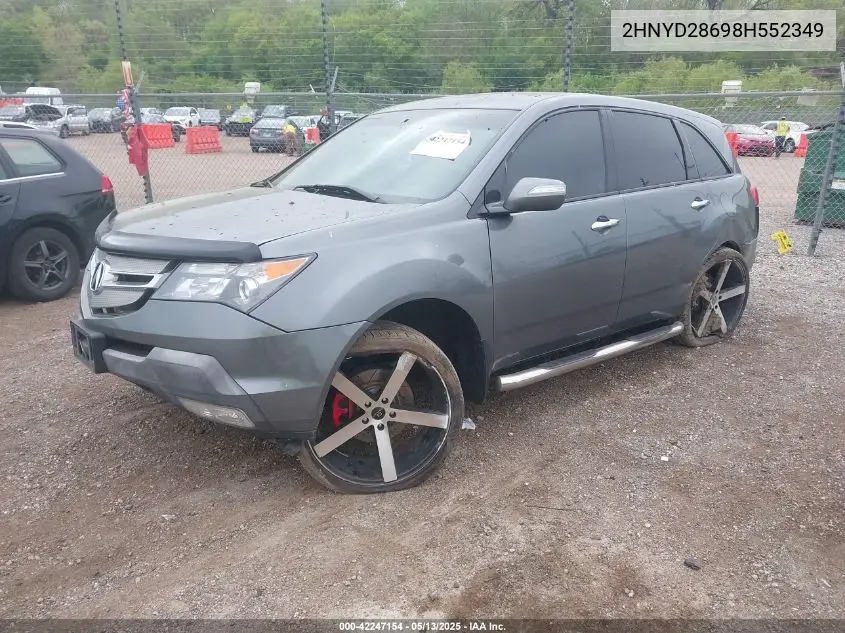 2008 Acura Mdx Technology Package VIN: 2HNYD28698H552349 Lot: 42247154