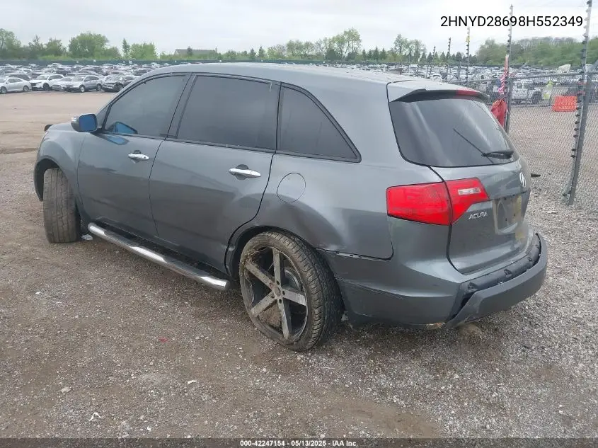 2008 Acura Mdx Technology Package VIN: 2HNYD28698H552349 Lot: 42247154