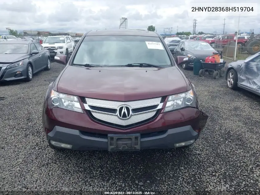 2008 Acura Mdx Technology Package VIN: 2HNYD28368H519704 Lot: 42251583