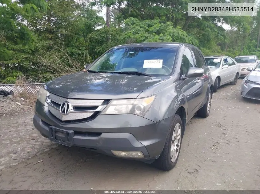 2008 Acura Mdx Technology Package VIN: 2HNYD28348H535514 Lot: 42254553