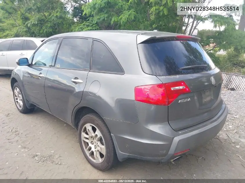2008 Acura Mdx Technology Package VIN: 2HNYD28348H535514 Lot: 42254553