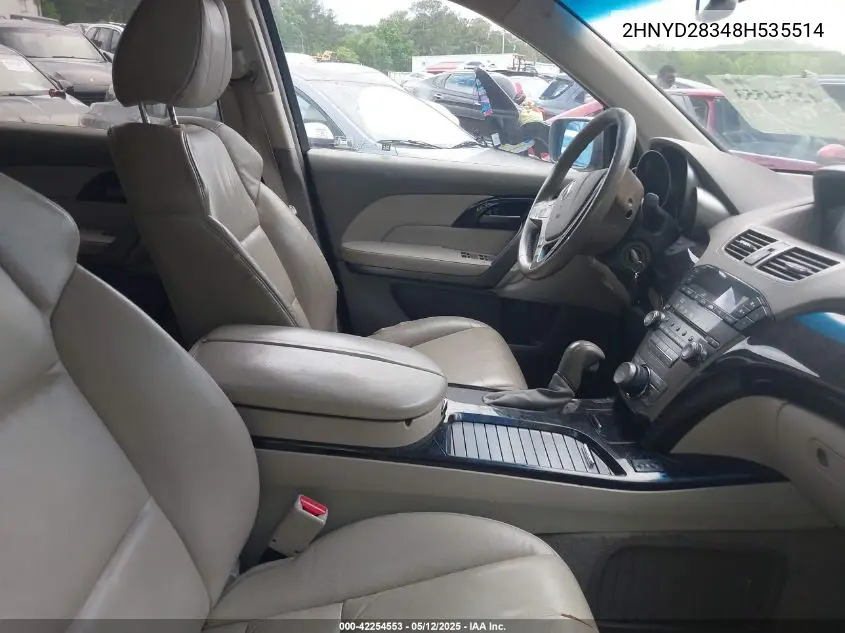 2008 Acura Mdx Technology Package VIN: 2HNYD28348H535514 Lot: 42254553