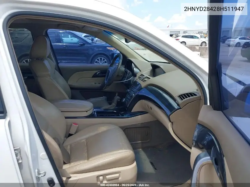 2008 Acura Mdx Technology Package VIN: 2HNYD28428H511947 Lot: 42488984