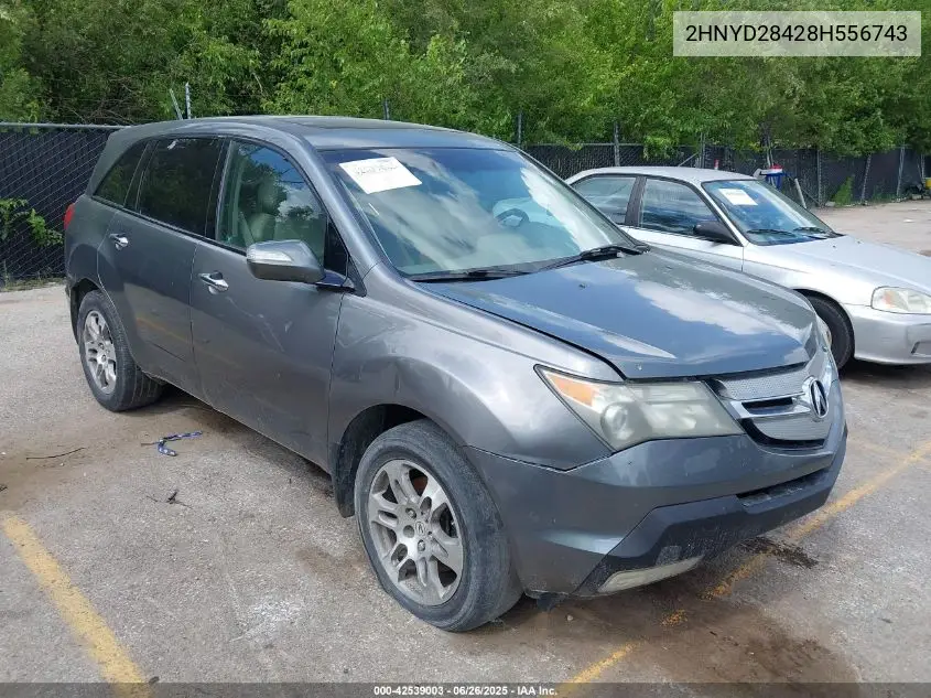 2008 Acura Mdx Technology Package VIN: 2HNYD28428H556743 Lot: 42539003