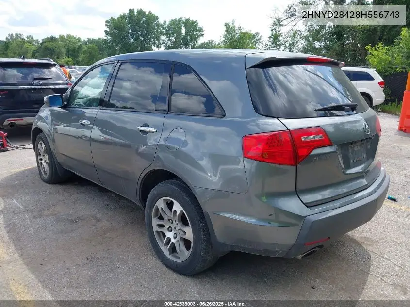 2008 Acura Mdx Technology Package VIN: 2HNYD28428H556743 Lot: 42539003