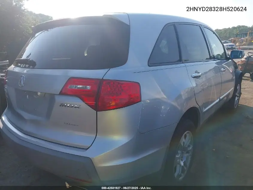 2008 Acura Mdx Technology Package VIN: 2HNYD28328H520624 Lot: 42581927