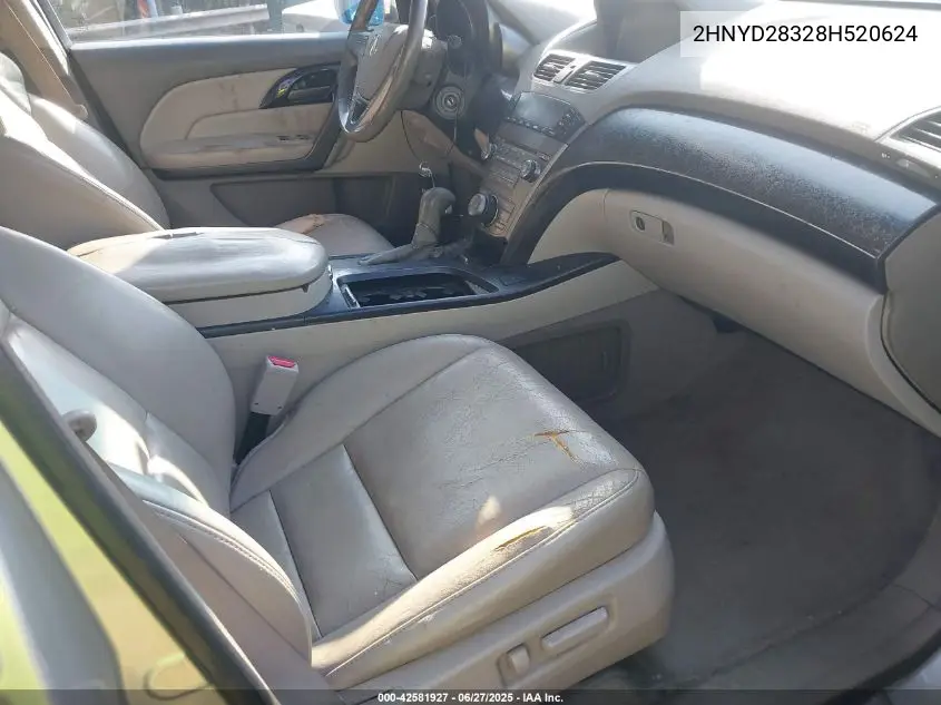 2008 Acura Mdx Technology Package VIN: 2HNYD28328H520624 Lot: 42581927