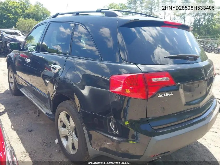 2008 Acura Mdx Sport VIN: 2HNYD28508H533406 Lot: 42622315