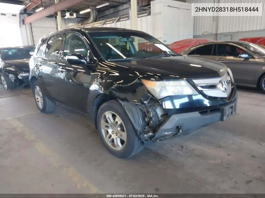 2008 Acura Mdx Technology Package VIN: 2HNYD28318H518444 Lot: 42655431