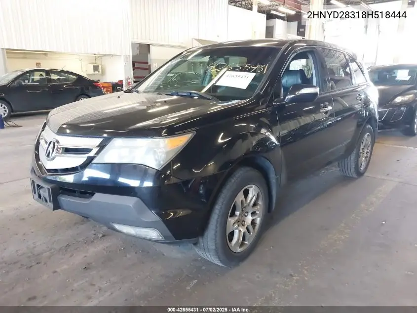 2008 Acura Mdx Technology Package VIN: 2HNYD28318H518444 Lot: 42655431