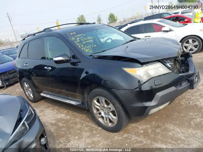 2009 Acura Mdx Technology Package VIN: 2HNYD28649H004390 Lot: 12331123